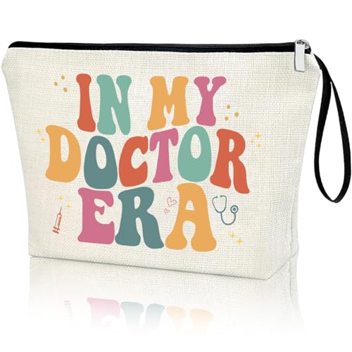 Doctor Gifts Makeup Bag IN MY DOCTOR ERA Doctor Gifts for Women Appreciation Gifts Doctor Graduation Gift New Doctor Gifts Thanksgiving Christmas Gift for Doctor Travel Bag Organiser Zipper Pouch