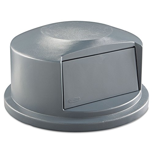 Rubbermaid Commercial Products Heavy-Duty BRUTE Dome Swing Top Door Lid, Plastic, Gray, Compatible with the 44-Gallon Waste/Utility Containers