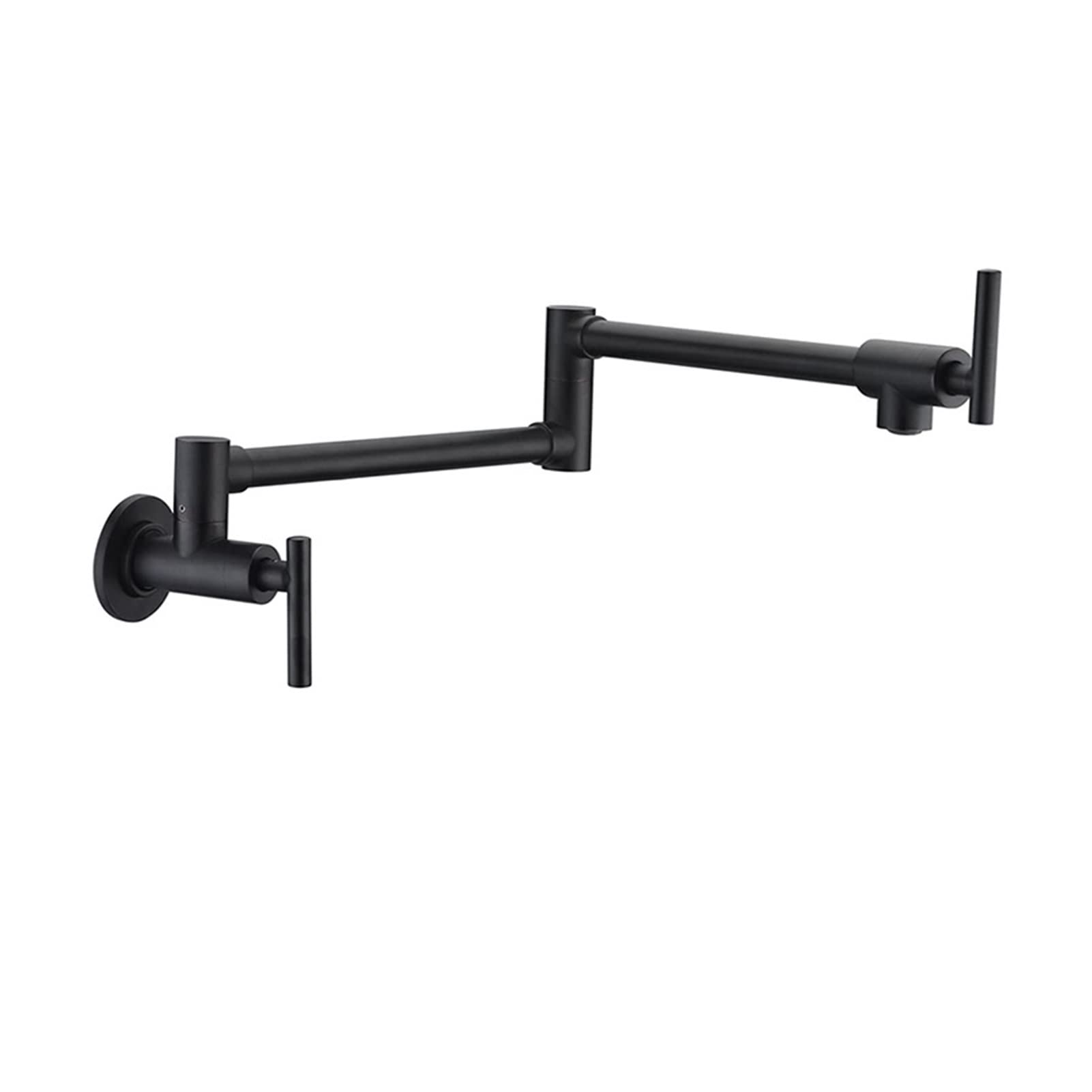 Cudtapi Black Bronze Bathroom Faucet Filler Tap Foldable Kitchen Faucet Single Cold Sink Rotate Folding Spout Chrome Brass Wall Mounted Crane(Black Bronze)