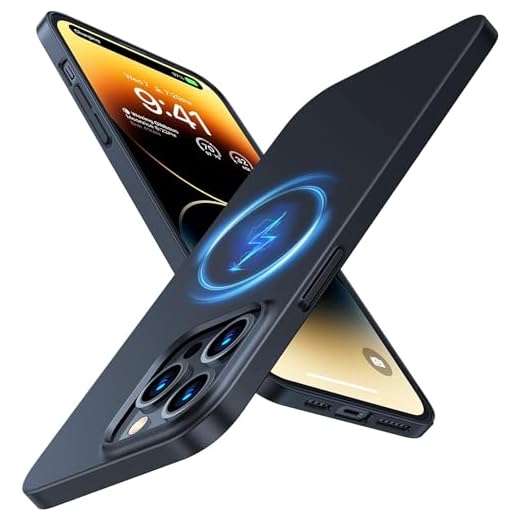 TORRAS Magnetic Slim Fit for iPhone 13 Pro Phone Case Ultra Thin [Compatible with MagSafe] Velvety Touch Matte Hard PC Cover Protective Anti-Fingerprint Anti-Scratch iPhone 13 Pro Case, Space Black