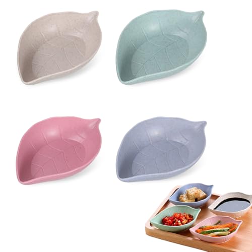 LONZIKP 4 ciotole per salsa, salsa di soia, sushi e finger food, ciotole per spezie e marmellata