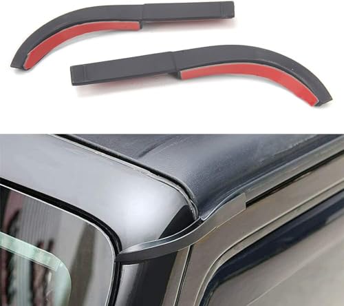 Driverter Rain Gutter for Jeep Wrangler JK JKU Sports 2007-2017 Exterior Accessories Roof Hard-Top ABS Rain Groove Diverter Black, 2-PACK