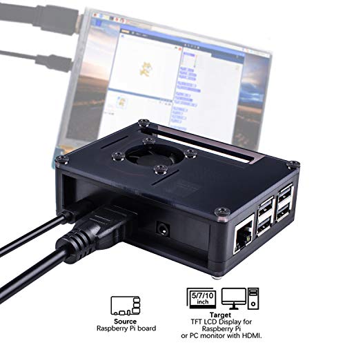 Smraza Raspberry Pi 3 B+ Case With Fan, Rpi Heatsinks, 5V 3A Power Supply For Raspberry Pi 3 Model B+(B Plus), Compatible With Raspberry Pi 3 Model B, Pi 2 Model B (4 Layers Case) #TOP5