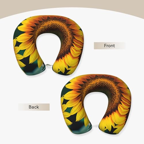 Almohada de viaje de espuma viscoelástica ajustable negra miniatura 3