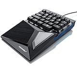 CSL - mechanische Tastatur Keypad 28 Tasten - Einhandtastatur - Mechanical Keyboard mit Multimedia-Keys - One Handed Gaming Keypad - ergonomische Handballenauflage - Anti Ghosting