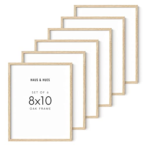 Image of HAUS AND HUES 8x10 Frames Set of 6, Wood Picture Frames 8x10, 8x10 Picture Frame Set of 6, Wooden Picture Frames 8x10, 8x10 Picture Frame Set, 8x10 Frames, 8x10 Picture Frame Pack, 8x10 Poster Frame