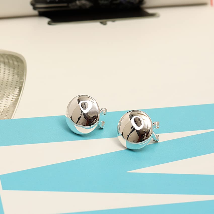 LeCalla 925 Sterling Silver Large Omega Back Earrings for Women | Pierced Ear Clips Stud Earring Gift for Her, Wife or Girlfriend | Classic Omega Back Stud Earrings Jewelry for Daily Wear or Special Occasions4