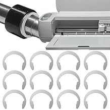 12-Pack Retaining Clip Rings Compatible with Cricut Maker Rubber Roller Replacement Parts - Keep Rubber Roller in Place, Retention Clamps Compatible with Cricut Machine