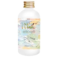 Matte Varnish for Acrylic Painting,200ml acrylic paint varnish,Clear Varnish Keeps Paintings From Yellowing, Cracking, and Dust,Maintains Permanent Color(Matte)