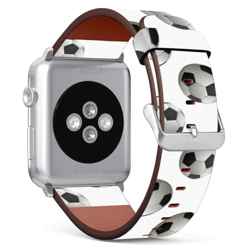 Bracelet Apple Watch 38mm 40mm football en cuir PU compatible iWatch Series 5 4 3