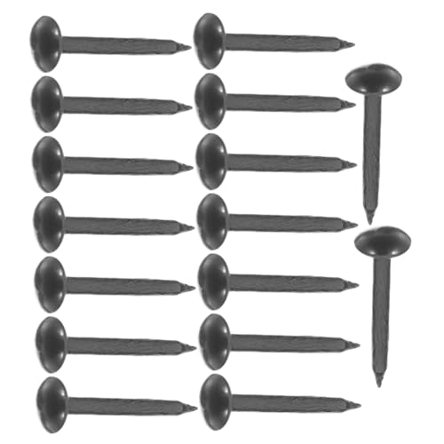 Uonlytech 200個 装飾 画鋲 ヴィンテージ 布張り 釘 ソファ 布張り 釘 木製 ドーム 画鋲 壁用 椅子 黒