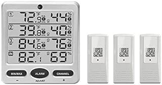 Ambient Weather WS-10 Wireless Indoor/Outdoor 8-Channel Thermo-Hygrometer with Three Remote Sensors - coolthings.us