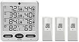 Ambient Weather WS-10 Wireless Indoor/Outdoor 8-Channel Thermo-Hygrometer with Three Remote Sensors
