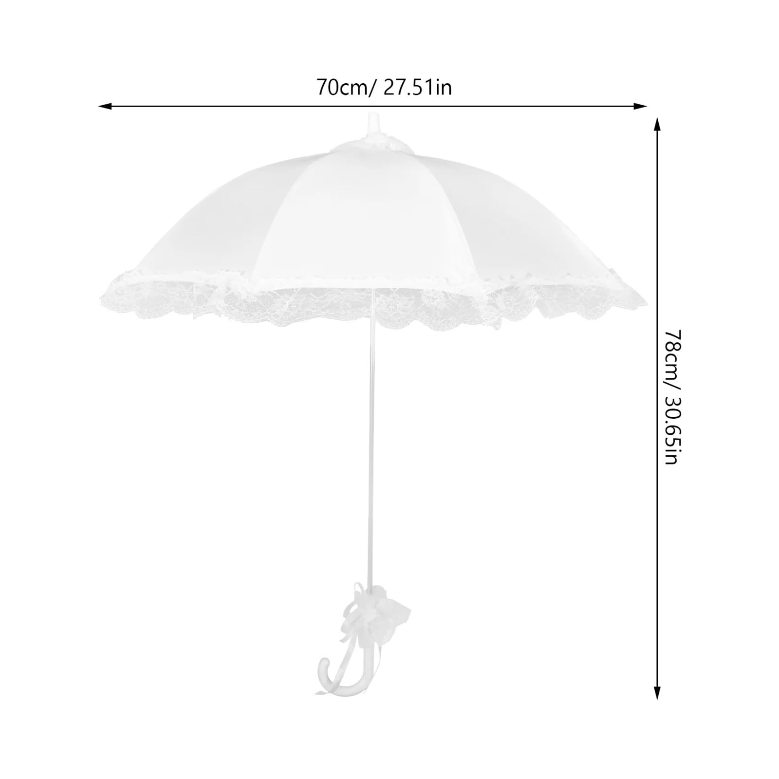Koronkowa parasolka, Koronkowy Parasol Ślubny Fotografia Prop Biały 78x70cm