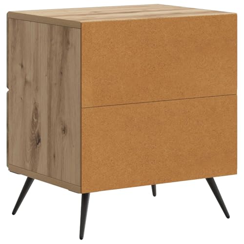 Table de chevet en chêne 2 tiroirs de 47,5 cm de hauteur