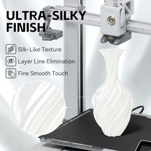 Image of Kingroon Silk PLA Filament 1.75mm, 3D Printer Filament Pearl White 1KG