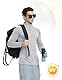 MAGCOMSEN Sportshirt für Herren Fitness Outdoorshirt UPF 50+ Sonnenschutz Langarmshirt Sommer Longsleeve, Hellgrau, XL