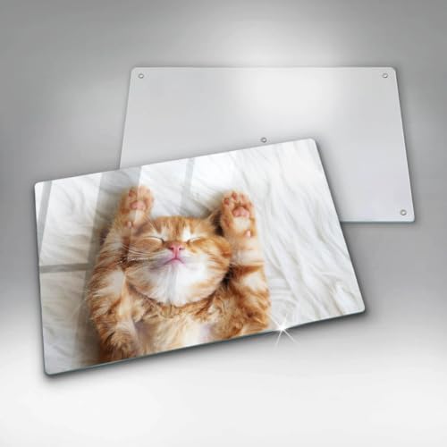 Plaque cuisson protection induction grand format 80x52cm anti-rayures chat - 6