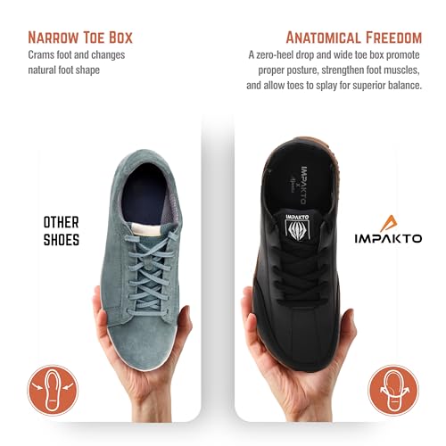 Image of Impakto Outwork Men's Barefoot Shoes | Wide Toe Box Lightweight Shoes for Trainning, Running & Workout | Minimalist Zero-Drop for Natural Movement | Anti-Skid & Flexible Rubber Sole