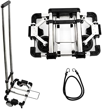 CNQLIS Folding Hand Truck,Portable Carrying Cart, Compact, Mini Lightweight for Travel/Auto/Moving/Office Use,12in.Hx9in.W Fits Most Backpacks- 55lbs Lightweight Hand Truck