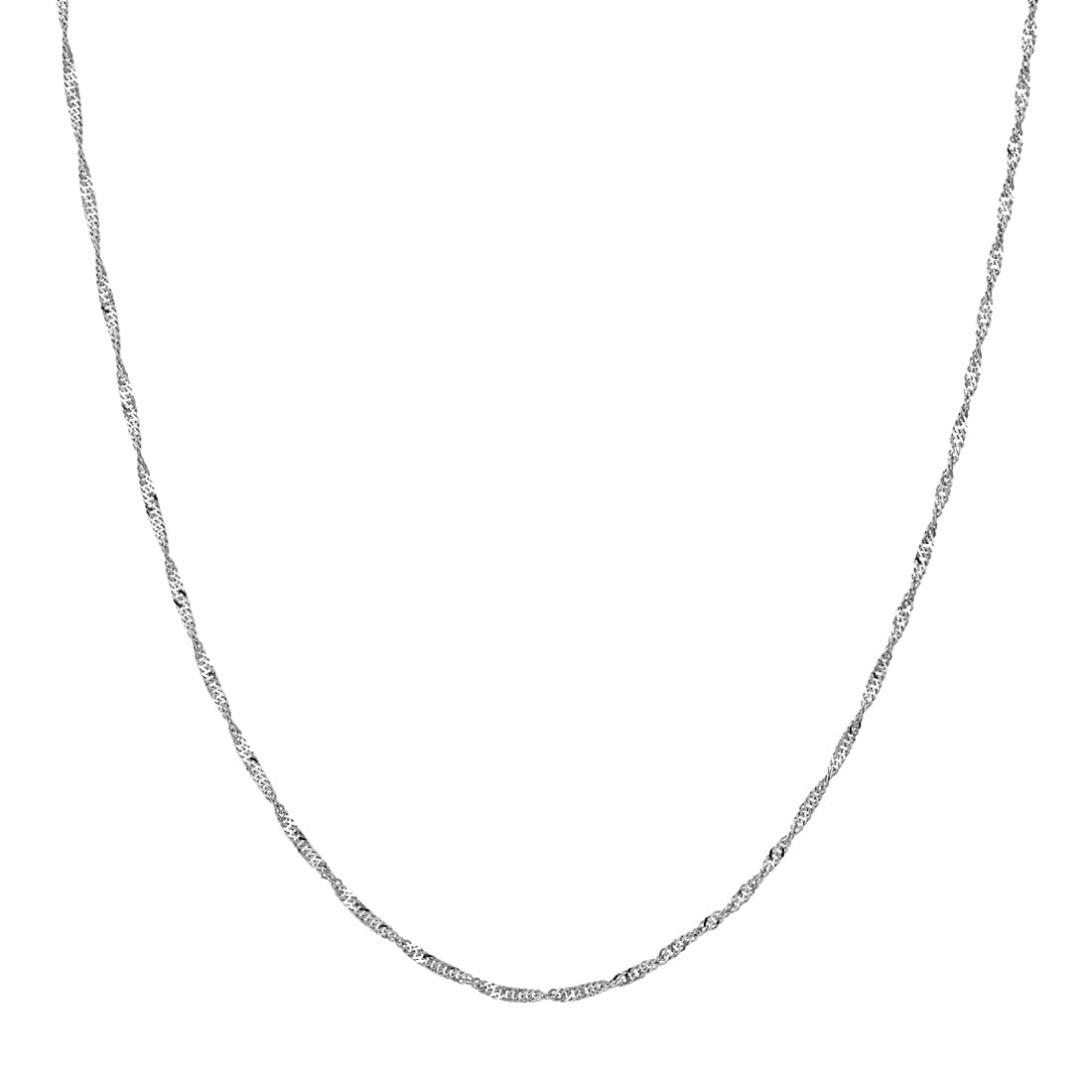 Chaîne Singapour argent 925 anti ternissement collier robuste - 8