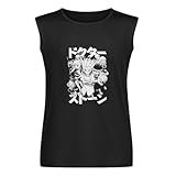Stone Age Crew Camiseta sin mangas de algodón Dr. Stone Wars Camiseta sin mangas Harajuku Anime Senku Ishigami Science Vest Tank Tops para hombre, Negro, 3XL