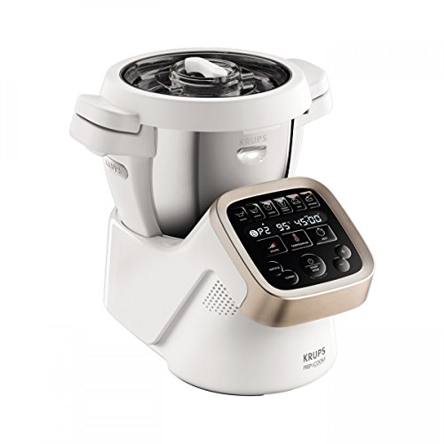 Krups Prep&Cook Multifunktions- Küchenmaschine HP5031 | 1550 Watt | bis zu 12.000 U/min | mit Kochfunktion | Weiß/ Edelstahl