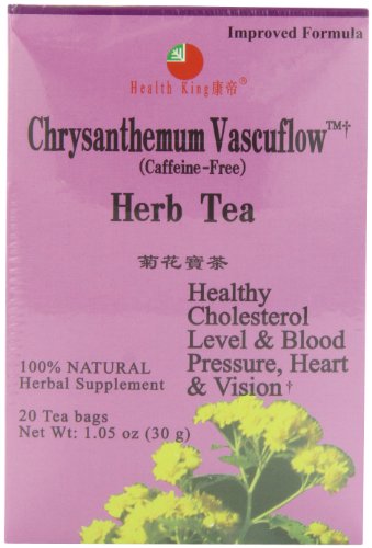 Health King Chrysanthemum Vascuflow Herb Tea, Teabags, 20-Count Box (Pack Of 6) #TOP14