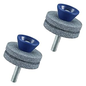 DIFCUL Apezzi Affilacoltelli Per Tosaerba,2 Lawn Mower Knife Sharpener,per La Maggior Parte Dei Trapani Elettrici O Trapani Manuali Per Parte Del Trapano Elettrico a Mano (blu)