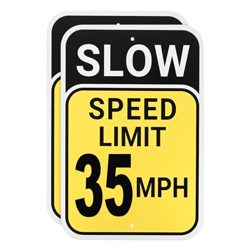 Panneau de limitation de vitesse 35 MPH en aluminium résistant aux intempéries