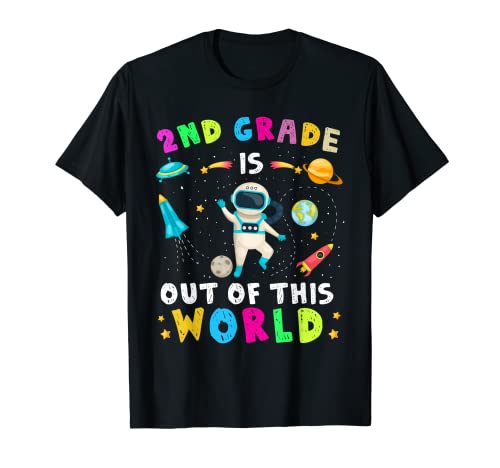 2nd Grade Is Out Of This World astronauta de regreso a la escuela para niños Camiseta