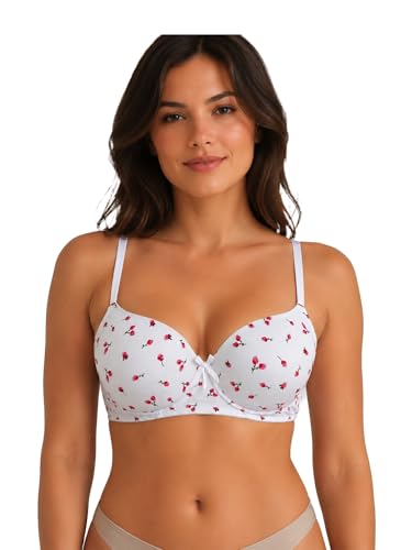 Image of Viola's Secret 6 Pack of Color Print T-Shirt Bras B Cup C Cup and D Cup