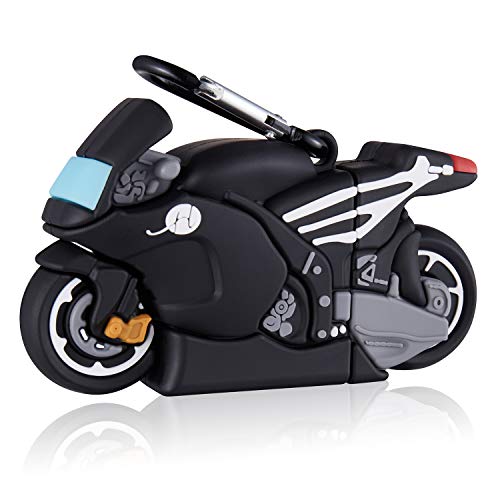 Jowhep Case for AirPod 2/1 Cartoon Design Cute Silicone Cover with Keychain Fashion Funny Shockproof Soft Protective Skin for Air Pods 2&1 Boys Kids Teens Kawaii Shell Cool Cases for AirPods 1/2 Moto