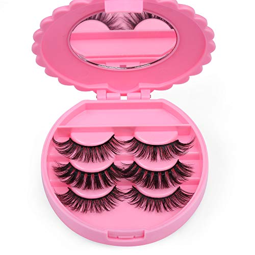 Mixed 6D Mink False Eyelashes Full Strips Thick Cross Long Lashes Wispy Fluffy Eye Makeup Tools 5 Pairs (TH1)