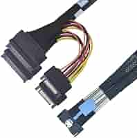 ふぅ MCIO PCIe 5.0 x8 to SFF-8639 Dual Port NVMe U.2 SSD Cable