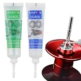 Tewzafiya Rollenfett und -öl | Rollenbutteröl und -fett 25 ml - 2-teiliges Rollenpflegeset, Angelzubehör sorgt für eine reibungslose und lang anhaltende Schmierung