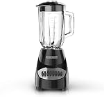 Black+Decker Countertop Blender with 5-Cup Glass Jar, 10-Speed Settings, Black, BL2010BG