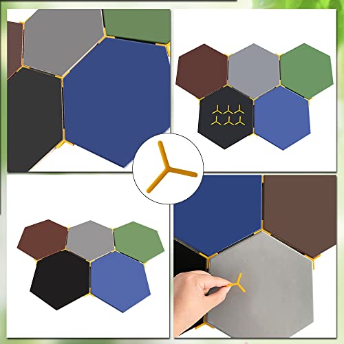 3 mm orange Farbe Y-Typ sechseckiges Feinsteinzeug-Fliesen-Nivelliersystem 100 Stück Fugenfugen-Distanzhalter-Fliesenwerkzeug-Clips (Orange Farbe)