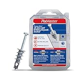 FixMaster #8 Zinc Plaster Bite Self Drilling Drywall Anchors w/Screws (25 Anchors & 25 Screws) – Heavy Duty Zinc Hollow Wall Anchor Kit for 3/8', 1/2', 5/8' Drywall – 75 lbs Holding Strength