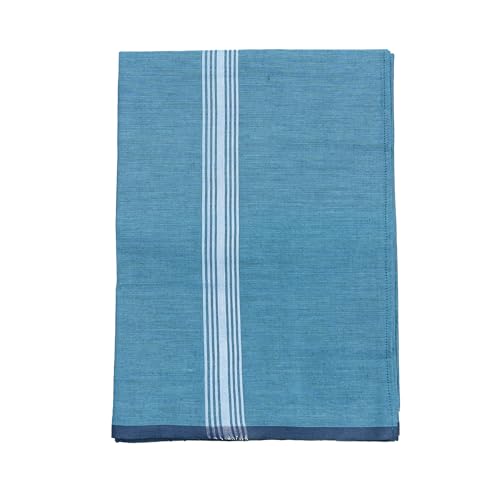 Image of 100% Cotton Stitched Lungi for Men - Premium Woven Dhoti | Traditional Single Mundu | Soft & Breathable Ethnic Wear for Daily & Festive Use (1.98 x 1.28 Meters)