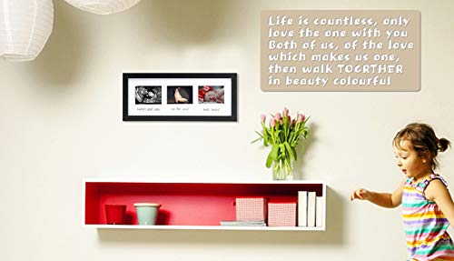 Iheipye Triple Sonogram Pregnancy Frame – Baby Ultrasound Picture Frame With Story For Expecting Parents, Baby Shower Frame, Baby Grow Through All Three Trimesters Frame, Nursery Decor, Black #TOP2