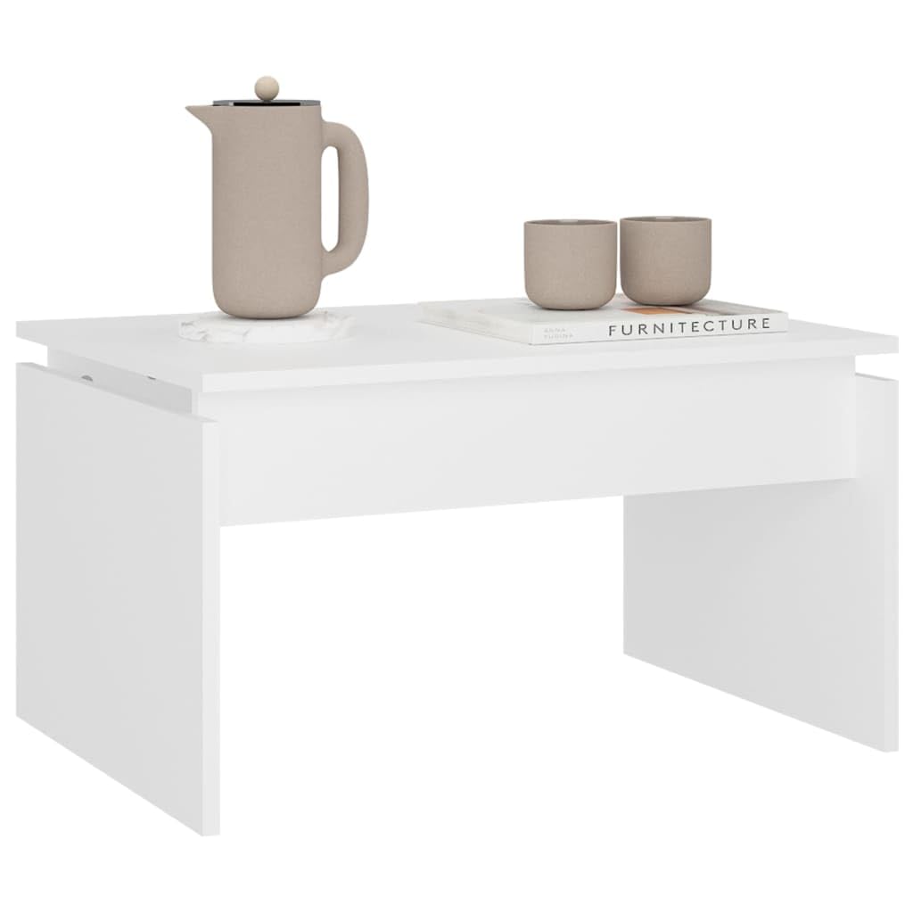 Couchtisch Weiß 68x50x38 cm Spanplatte