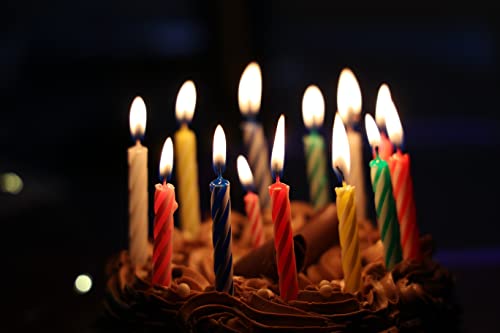 Image of AuraDecor Birthday Stick Candle || Multi Colour || Birthday Candle || Assorted || Cake Candle || 900 gm (Approx 1200-1300 Stick Birthday Candle)