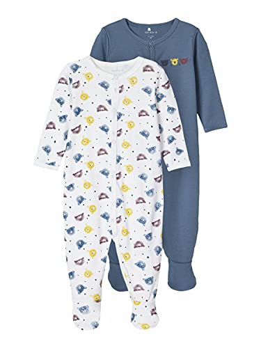 Name IT Jungen Nbmnightsuit 2p W/F China Blue Bear Noos Schlafanzug, China Blue, 92 EU