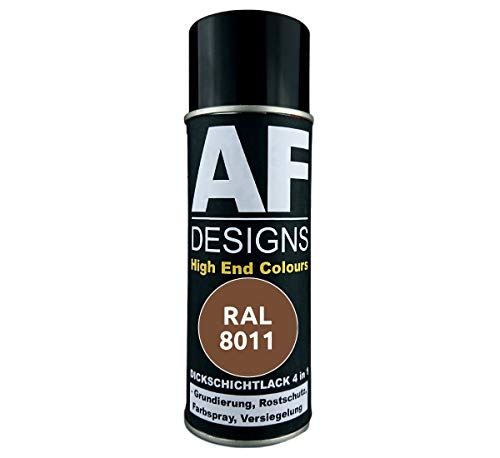 Peinture en spray 4 en 1 RAL 8011 - Marron noyer