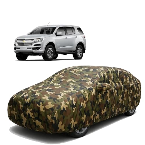 Image of Sulfar 100% Waterproof Car Body Cover Compatible with Mirror for Chevrolet Trailblazer with Long Lasting Durable Material (Triple Stitched, Full Bottom Elastic, Camouflage Army)