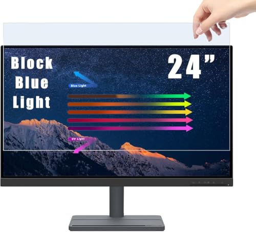 PYS Filtre Anti Lumiere Bleue PC 24 Pouces 16:9, Amovible Protection Ecran 24 inch, Film Mat Ecran PC 24 Pouces, Protege Anti-reflet Moniteur 24 Pouces