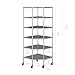 Seville Classics UltraDurable Commercial-Grade 6-Tier NSF-Certified Corner Steel Wire Shelving with Wheels, 28