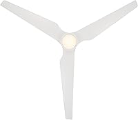 Vista 7 de WAC Smart Fans Stella - Ventilador de techo de 3 aspas para interiores y exteriores, 60 pulgadas, color blanco mate con kit de luz LED de 3000 K