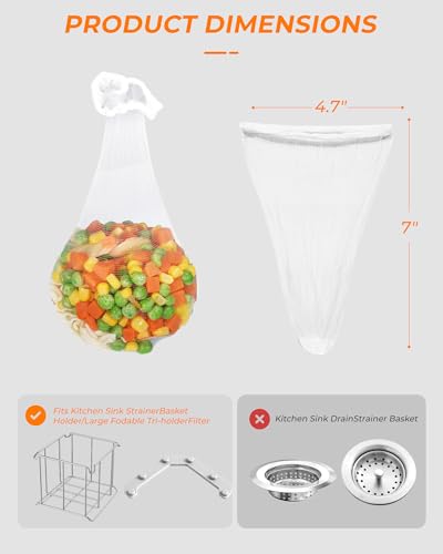 Bolsas de malla para colador de cocina KONE 600 unidades miniatura 2